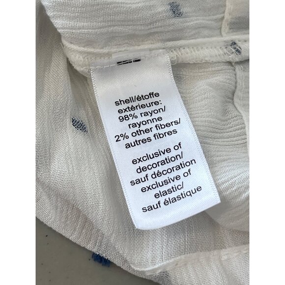 Maurices Blouse Size Large Square Neck Smocked Flutter Sleeve Ruffle Summer NEW - Picture 6 of 9